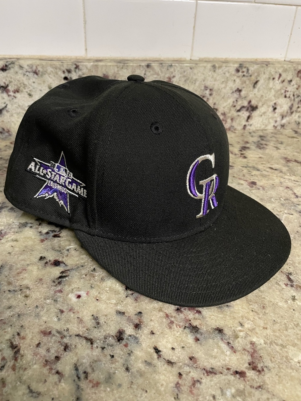 New Era Colorado Rockies black fitted hat MLB All-Star Game patch 7 1/2 cap